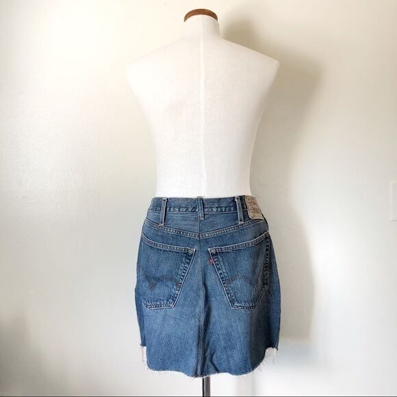 Levi’s 529 Deconstructed Mini Low Straight Skirt - Picture 6 of 8